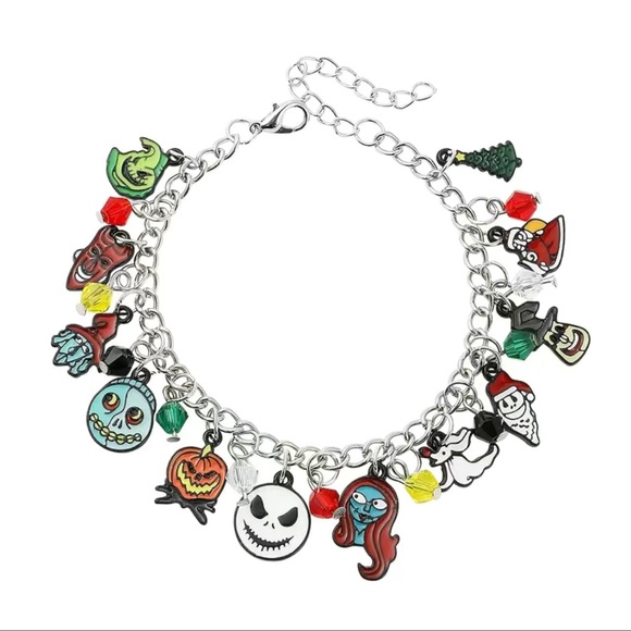 🌟Pick Any 2/$24 Sale Nightmare Before Christmas Charm Bracelet - Picture 1 of 11